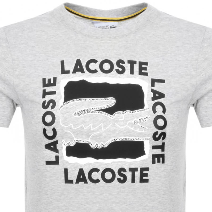 Alternative Image for ProductLacoste Sport Crew Neck Logo T Shirt Grey2